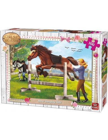 PUZZLE CHEVAL SAUT D'OBSTACLE