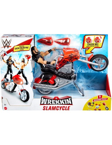 WWE Wreeking Véhicule Slam Cycle, moto avec action roue arrière