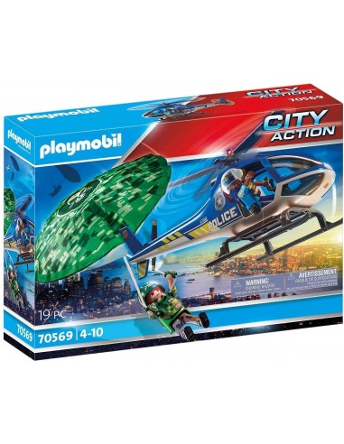 PLAYMOBIL Hélicoptère police parachutiste 70569