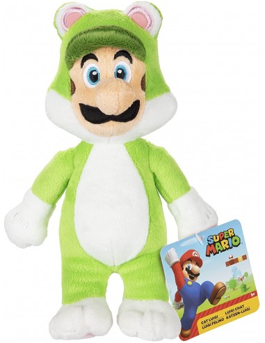 Peluche super Mario chat Luigi 19 cm