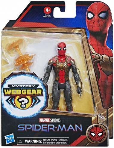 Figurine Iron Spider de 15 cm à costume combiné - 1 armure Mystery Web Gear et 1 accessoire