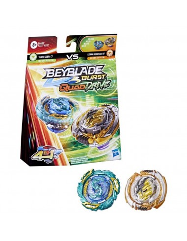 Beyblade Burst QuadDrive, Pack de 2 toupies de compétition Vanish cobra c7 et Katana muramasa c7