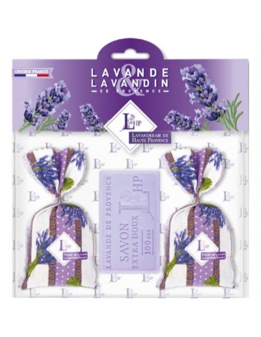 Sachet 2 Lavande 18 grs et savon 100 grs