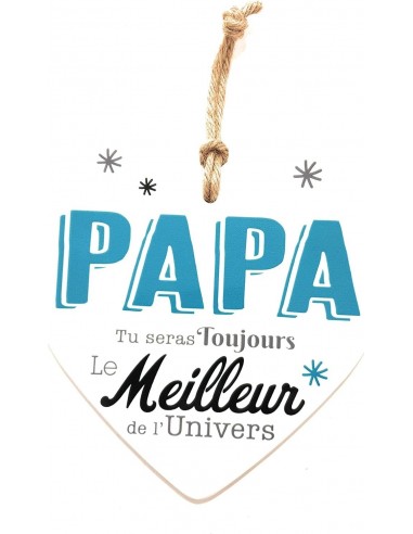 Coeur en céramique message "papa tu seras toujours le meilleur de l'univers"