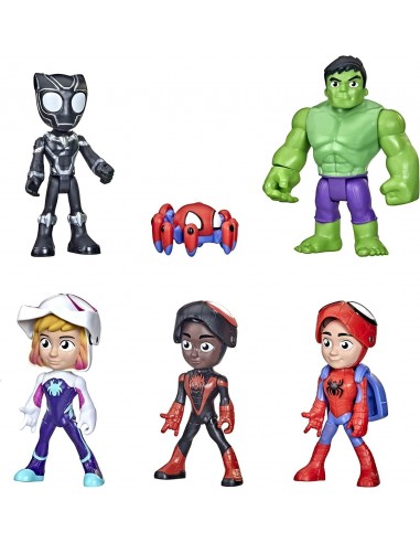 Figurine Spidey and His Amazing Friends,pack de Figurines Identité secrète avec Masques Rabattable