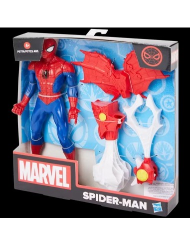 Figurine Spiderman rouge 25,4 cm avec accessoires