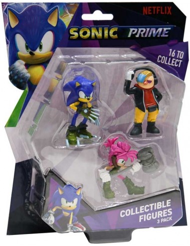 Pack de 3 figurines Sonic prime