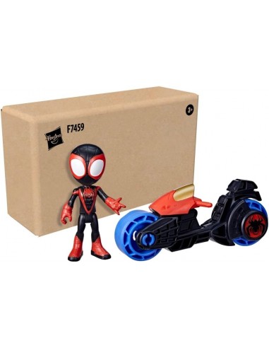 Marvel Spidey et Ses Amis Extraordinaires, Figurine Miles Morales avec Moto