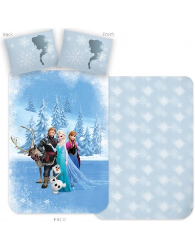 Housse de couette la reine des neiges Elsa,Anna,Olaf,réversible