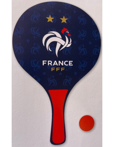 2 Raquettes de plage bois Equipe de France de football + 1 balle