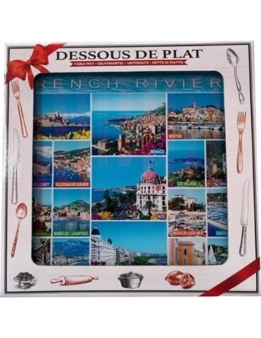 Dessous de plat French riviera multivues 20 x 20 cm