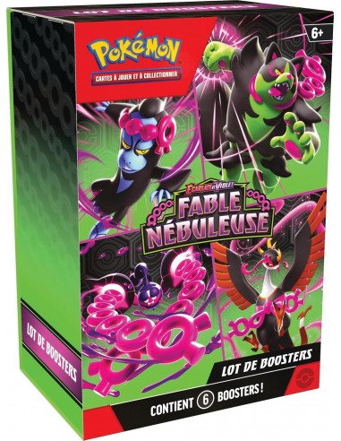 Pokémon : Lot de boosters Écarlate et Violet – Fable Nébuleuse (6 boosters)