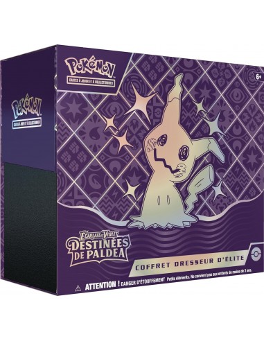 Pokémon : Coffret Dresseur d’élite Écarlate et Violet – Destinées de Paldea (9 boosters, 1 Carte Promo Brillante