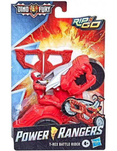 Power rangers rouge moto et figurine