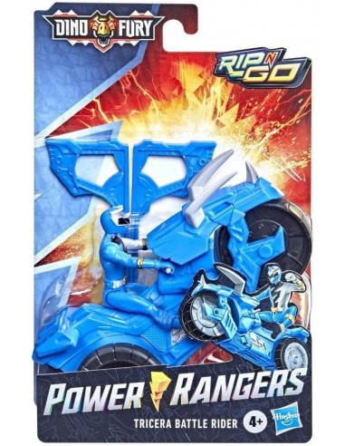 Power rangers bleu moto et figurine