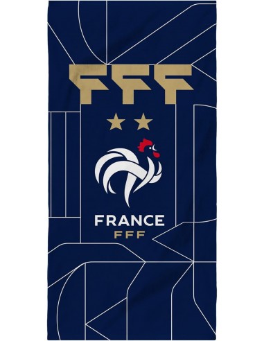 FFF Drap de bain Fédération Française de Foot Construction 75x150 cm