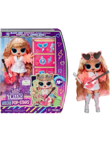 LOL Surprise Tweens neon Thea Stars- Poupée Mannequin L.O.L. Surprise!Pop Stars  - Avec Plus de 10 Surprises