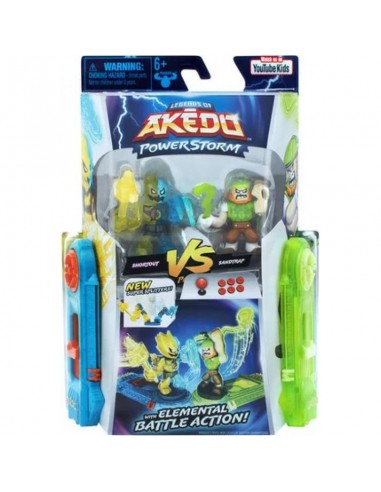 Akedo- Légendes Powerstorm Coffret Duel 2 Figurines Shortout vs Sandtrap