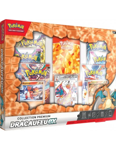 Pokémon - Coffret Premium Dracaufeu-ex + 6 boosters