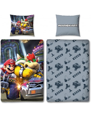 Housse de couette Mario kart réversible